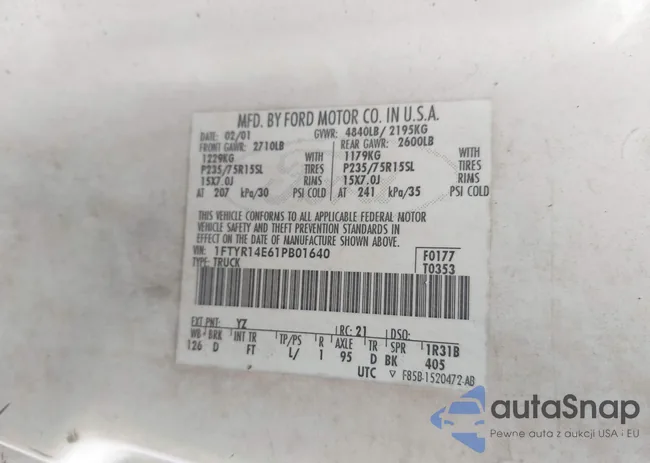 1FTYR14E61PB01640: 42914045