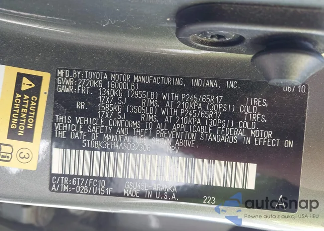 5TDBK3EH4AS032306: 42914081