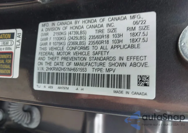 2HKRW2H51NH651553: 42914208