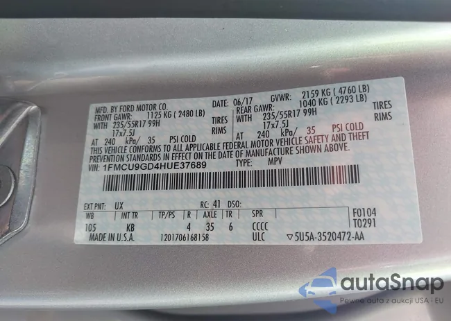 1FMCU9GD4HUE37689: 42913616