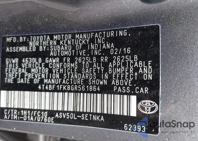 4T4BF1FK8GR561864: 42914759