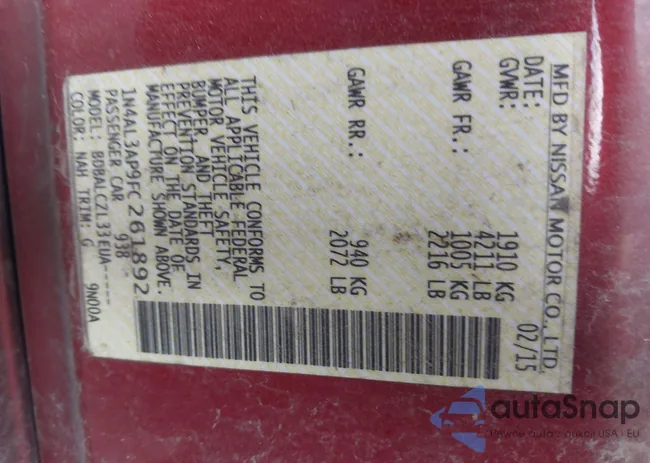 1N4AL3AP9FC261892: 42914833