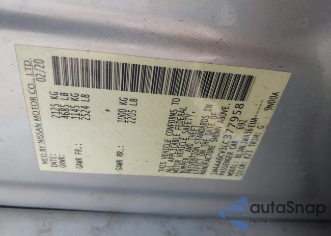 1N4AA6CV3LC377958: 42914859