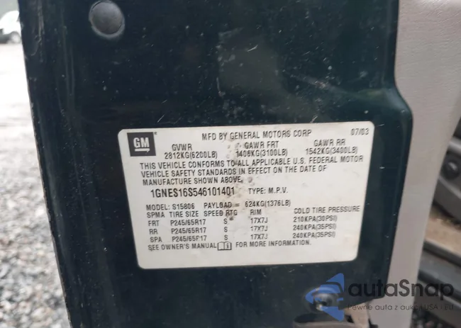 1GNES16S546101401: 42914866