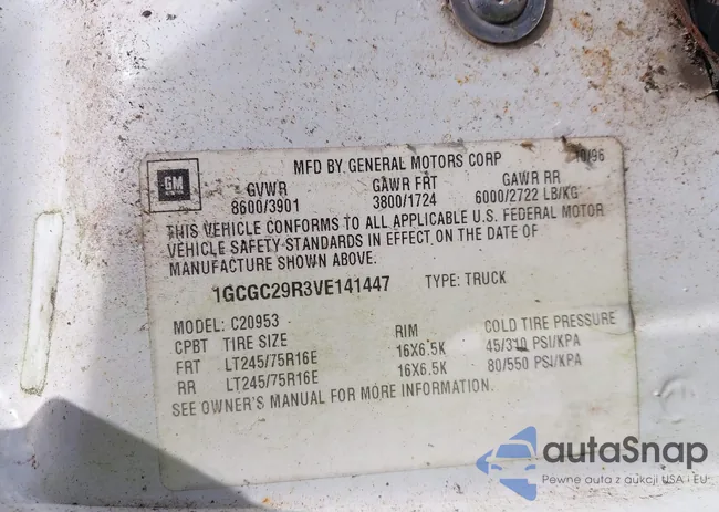 1GCGC29R3VE141447: 42915006