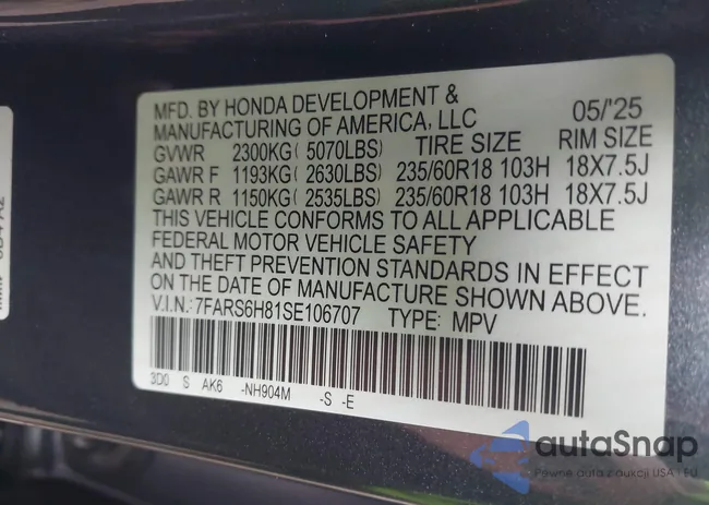 7FARS6H81SE106707: 42915130