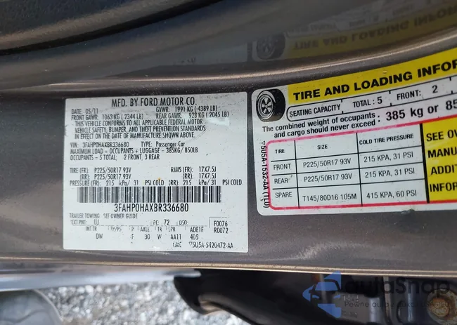 3FAHP0HAXBR336680: 42914295