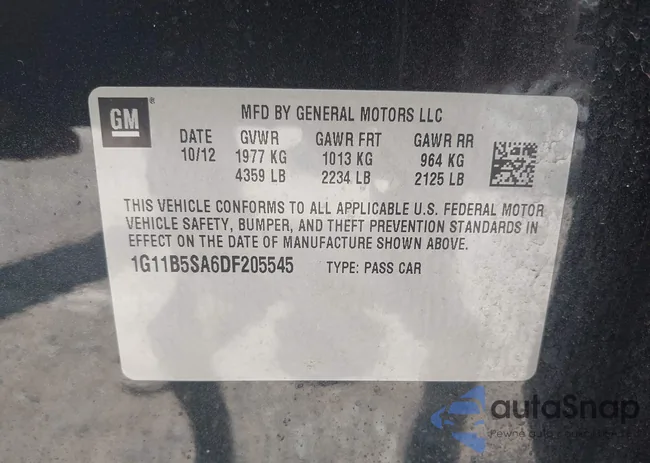 1G11B5SA6DF205545: 42914339