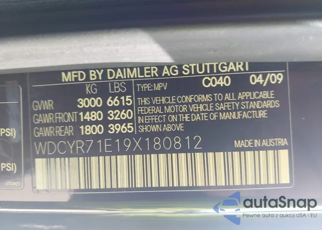 WDCYR71E19X180812: 42914395