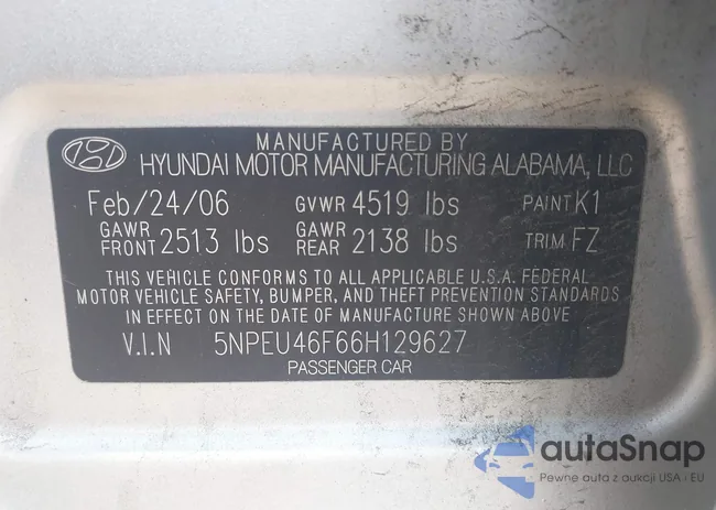 5NPEU46F66H129627: 42914454