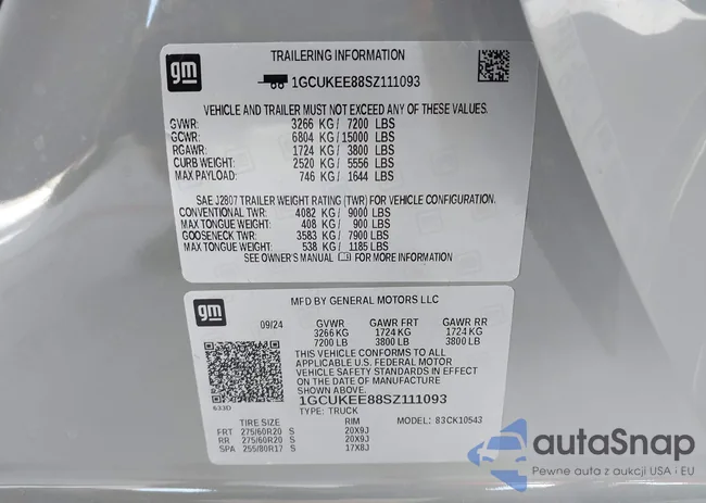 1GCUKEE88SZ111093: 42914457