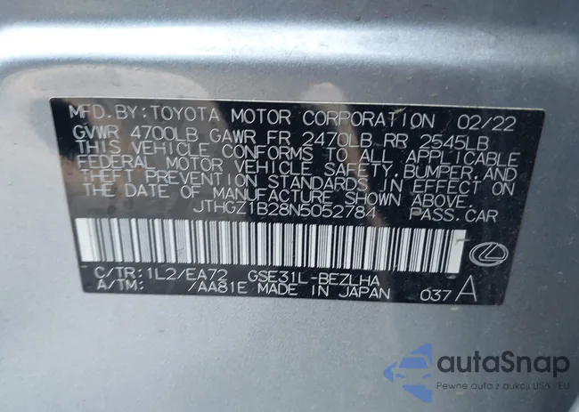 JTHGZ1B28N5052784: 42914590