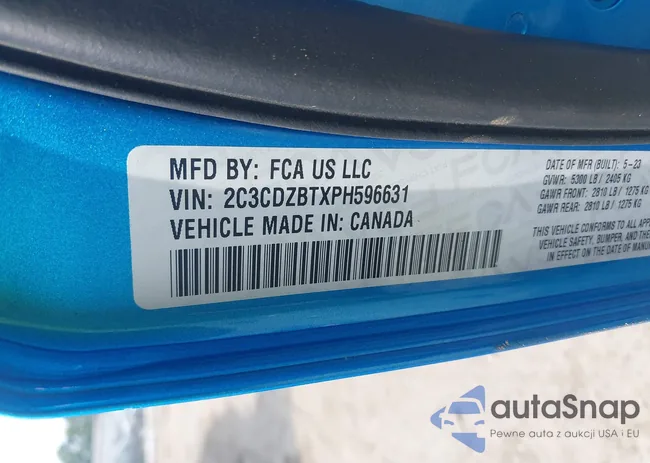 2C3CDZBTXPH596631: 42914649