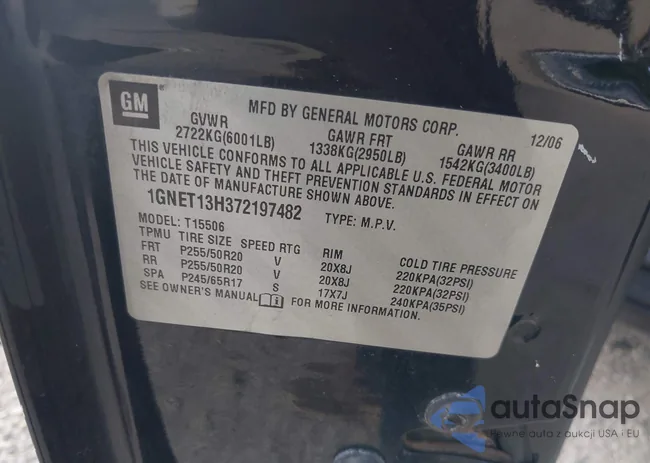 1GNET13H372197482: 42915917