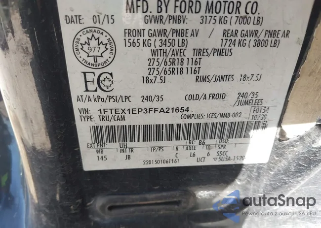 1FTEX1EP3FFA21654: 42915991