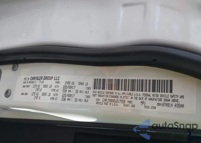 1C4PJMAB4EW317559: 42916041