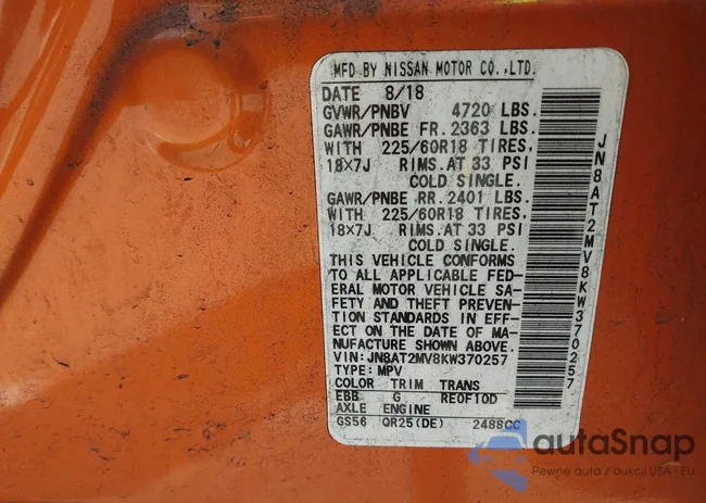 JN8AT2MV8KW370257: 42916042