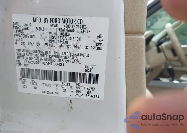 1FMCU9DG8AKD30421: 42915281