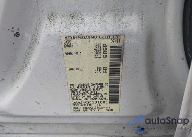 1N4AL3AP2FC131081: 42915332