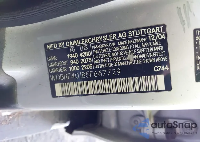 WDBRF40J85F667729: 42915404