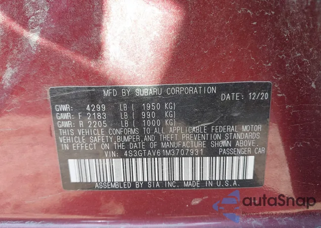 4S3GTAV61M3707931: 42915499