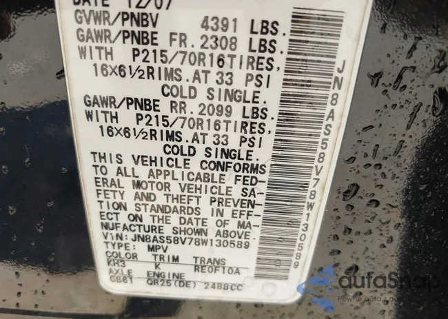 JN8AS58V78W130589: 42915584