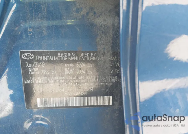 5NPD84LF6LH509504: 42916686