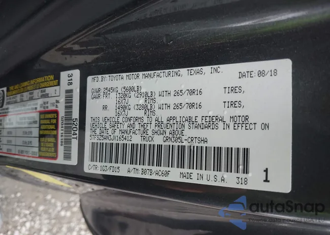 5TFSZ5AN3JX165412: 42916734