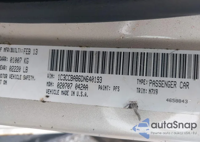 1C3CCBAB6DN640193: 42916892