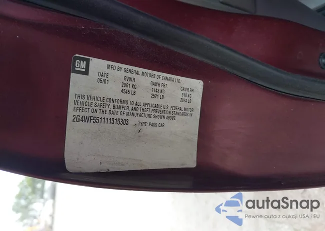 2G4WF551111315303: 42916962