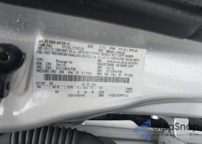 1FADP3K26GL231030: 42917107