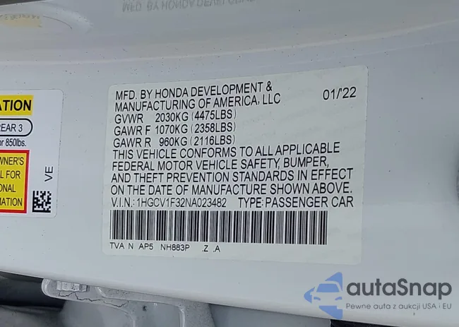 1HGCV1F32NA023482: 42917133