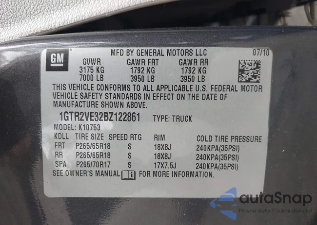 1GTR2VE32BZ122861: 42916387