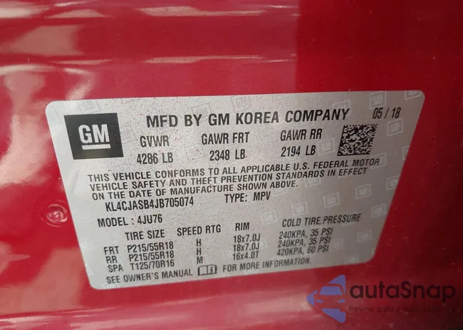 KL4CJASB4JB705074: 42916525