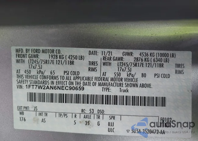 1FT7W2AN6NEC90659: 42916532