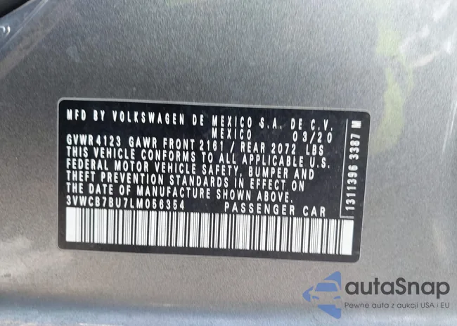 3VWCB7BU7LM056354: 42917745