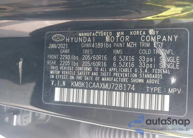 KM8K1CAAXMU728174: 42917940