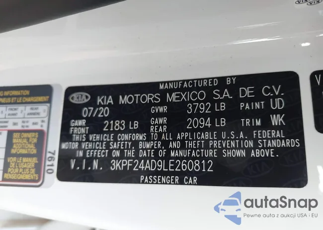 3KPF24AD9LE260812: 42917965