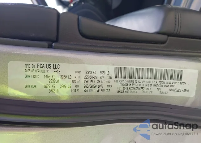 1C4RJFCG0KC706757: 42917971