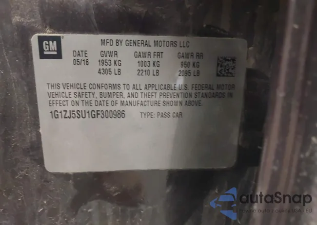 1G1ZJ5SU1GF300986: 42918021