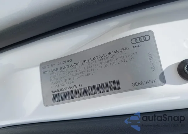 WAUEACF54MA005187: 42918068