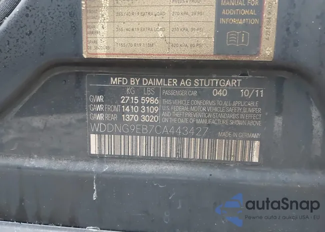 WDDNG9EB7CA443427: 42918115