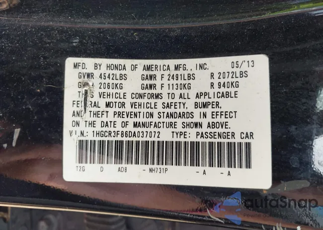 1HGCR3F86DA037072: 42918219