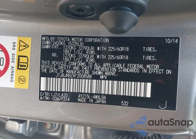 JTJBJRBZXF2008588: 42918233