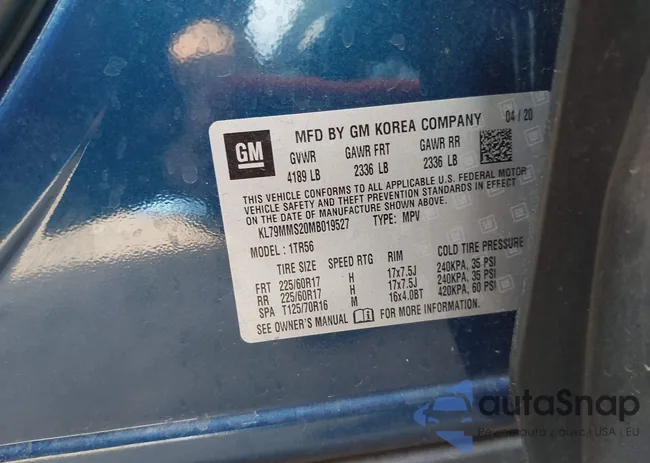 KL79MMS20MB019527: 42917321