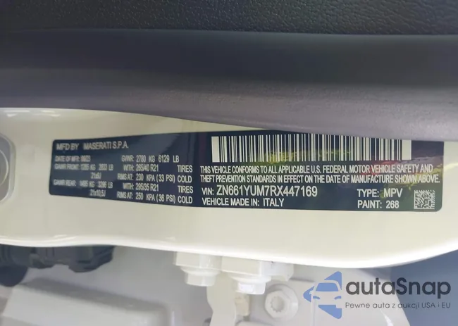 ZN661YUM7RX447169: 42917375