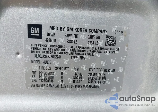 KL4CJASB2JB622744: 42917445