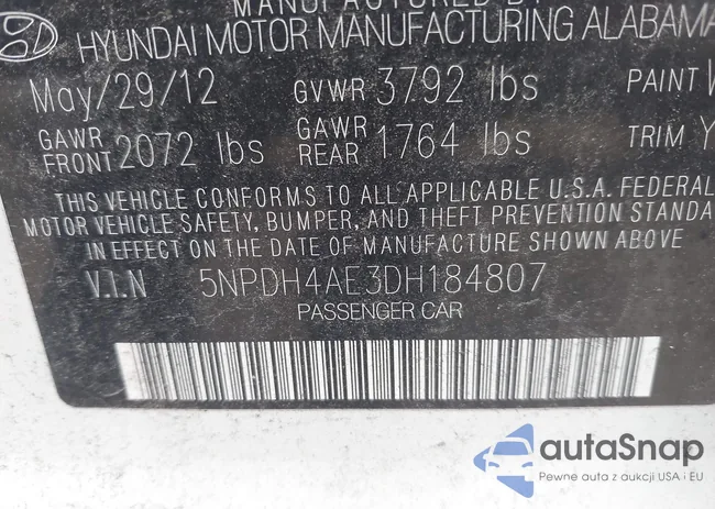 5NPDH4AE3DH184807: 42917505