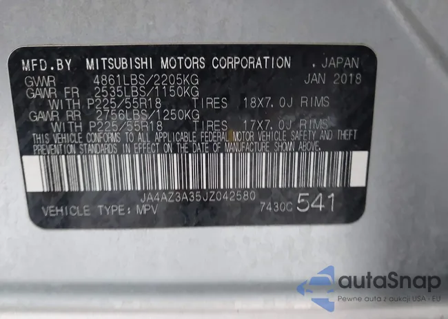 JA4AZ3A35JZ042580: 42917606