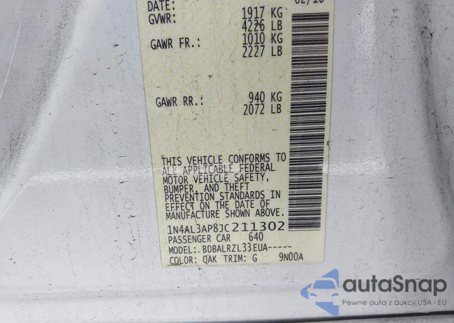 1N4AL3AP8JC211302: 42917610